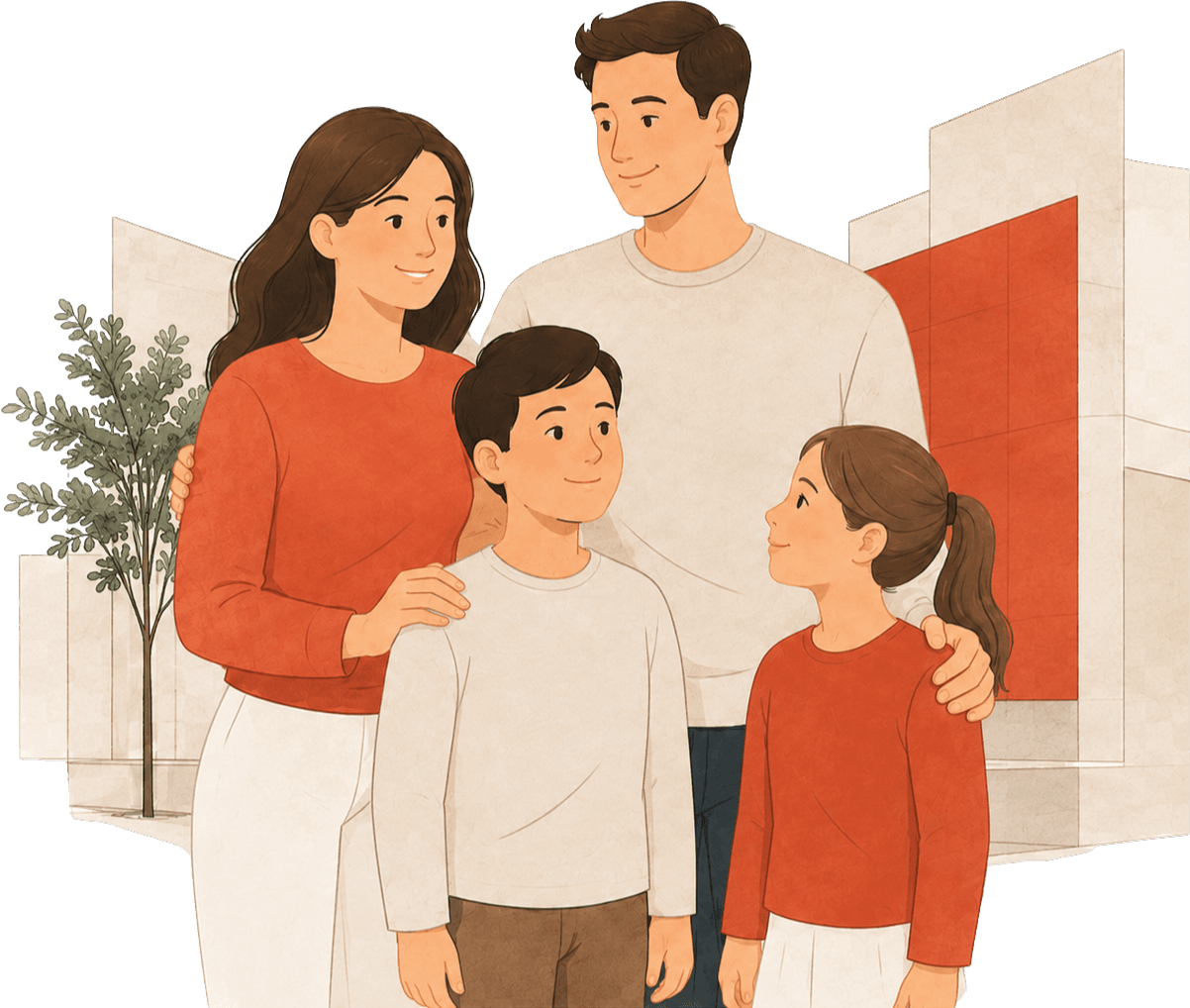 Famille illustrée